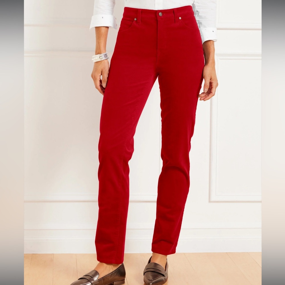 COPY - Talbots red straight leg corduroy pant Size 2 petite